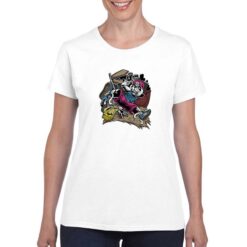 Break Dance t-shirt personalizzata donna digitalshirt bianco