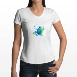 Bud Spencer Colori t-shirt scollo a v personalizzata donna digitalshirt bianca