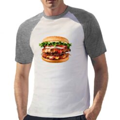 Purger Pic t-shirt bicolor personalizzata uomo digitalshirt grigia