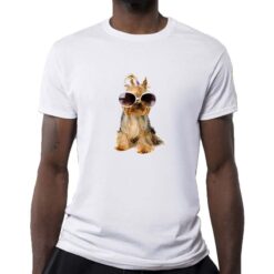 Cane Casual t-shirt personalizzata uomo digitalshirt bianca