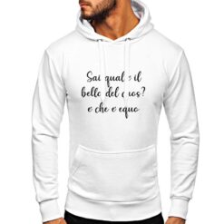 Caos felpa con cappuccio personalizzata uomo digitalshirt bianca