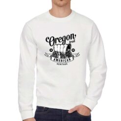 Carovana felpa senza cappuccio personalizzata uomo digitalshirt bianca