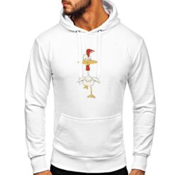 Chicchirichi  felpa con cappuccio personalizzata uomo digitalshirt bianca