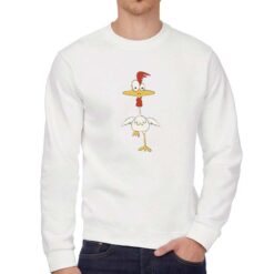 Chicchirichi felpa senza cappuccio personalizzata uomo digitalshirt bianca