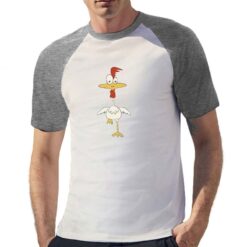 Chicchirichi t-shirt bicolor personalizzata uomo digitalshirt grigia