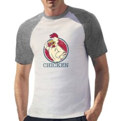Chicken t-shirt bicolor personalizzata uomo digitalshirt grigia