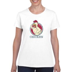 Chicken t-shirt personalizzata donna digitalshirt bianco