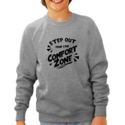 Confort Zone felpa senza cappuccio personalizzata bambino digitalshirt grigia