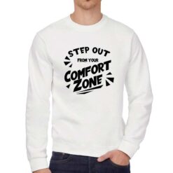 Confort Zone felpa senza cappuccio personalizzata uomo digitalshirt bianca