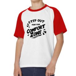 Confort Zone t-shirt bicolor personalizzata bambino digitalshirt rossa