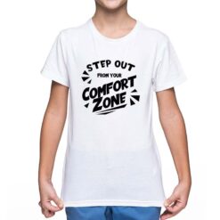 Confort Zone t-shirt personalizzata bambino digitalshirt bianca
