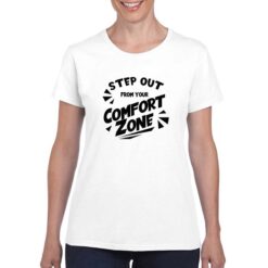Confort Zone t-shirt personalizzata donna digitalshirt bianco