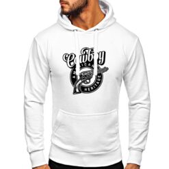 Cowboy felpa con cappuccio personalizzata uomo digitalshirt bianca