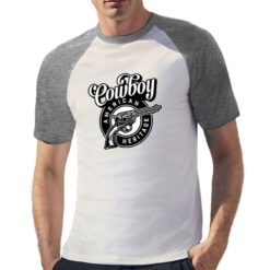 Cowboy t-shirt bicolor personalizzata uomo digitalshirt grigia
