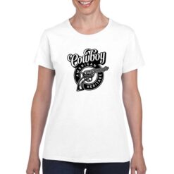 Cowboy t-shirt personalizzata donna digitalshirt bianco