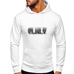 Crazy felpa con cappuccio personalizzata uomo digitalshirt bianca