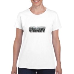 Crazy t-shirt personalizzata donna digitalshirt bianco