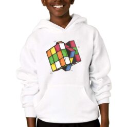 Cubo di Rubrik felpa con cappuccio personalizzata bambino digitalshirtbianco