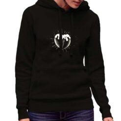 Cuore Goloso felpa con cappuccio personalizzata donna digitalshirt nera