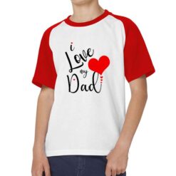 Cuore di Papà t-shirt bicolor personalizzata bambino digitalshirt rossa