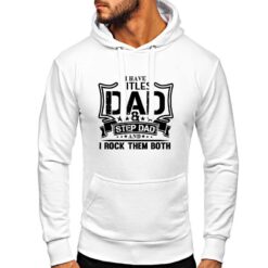 Dad black and white felpa con cappuccio personalizzata uomo digitalshirt bianca