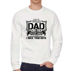 Dad black and white felpa senza cappuccio personalizzata uomo digitalshirt bianca