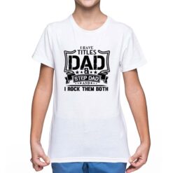 Dad black and white t-shirt personalizzata bambino digitalshirt bianca