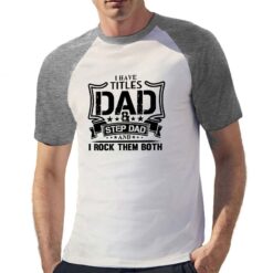 Dad black and white t-shirt bicolor personalizzata uomo digitalshirt grigia