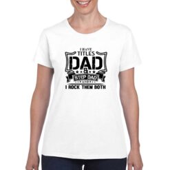 Dad black and white t-shirt personalizzata donna digitalshirt bianco