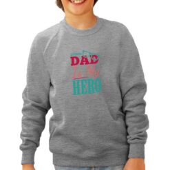 Dad a Colori felpa senza cappuccio personalizzata bambino digitalshirt grigia