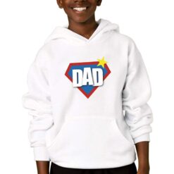 Dad Giallo felpa con cappuccio personalizzata bambino digitalshirtbianco