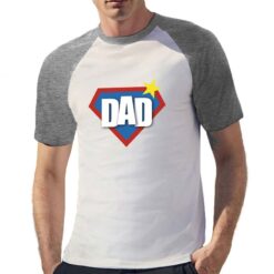 Dad Giallo t-shirt bicolor personalizzata uomo digitalshirt grigia