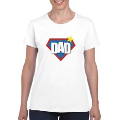 Dad Giallo t-shirt personalizzata donna digitalshirt bianco