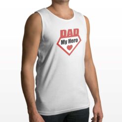 Dad Rosso canotta personalizzata uomo digitalshirt bianca