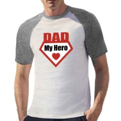 Dad Rosso t-shirt bicolor personalizzata uomo digitalshirt grigia