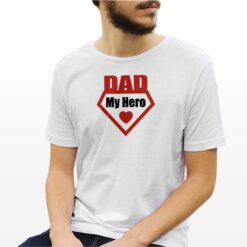 Dad Rosso t-shirt personalizzata uomo digitalshirt bianca