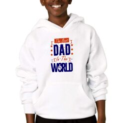 Dad in the World felpa con cappuccio personalizzata bambino digitalshirtbianco