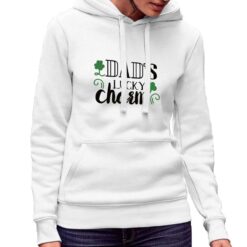 Daddy's Charm felpa con cappuccio personalizzata donna digitalshirt bianca.jpg