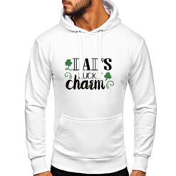 Daddy's Charm felpa con cappuccio personalizzata uomo digitalshirt bianca