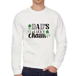Daddy's Charm felpa senza cappuccio personalizzata uomo digitalshirt bianca