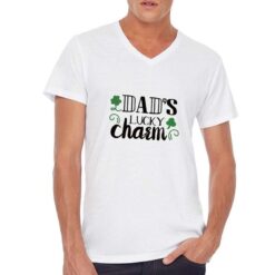 Daddy's Charm t-shirt scollo a v personalizzata uomo digitalshirt bianca