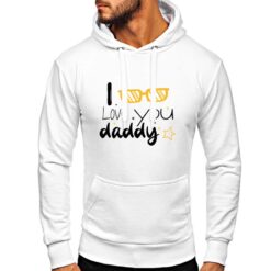 Daddy's Glass felpa con cappuccio personalizzata uomo digitalshirt bianca