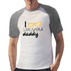 Daddy's Glass t-shirt bicolor personalizzata uomo digitalshirt grigia