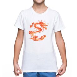 Dragone t-shirt personalizzata bambino digitalshirt bianca