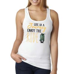 Enjoy the Ride canottiera personalizzata donna digitalshirt bianca