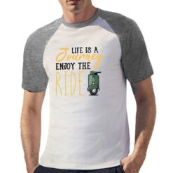 Enjoy the Ride t-shirt bicolor personalizzata uomo digitalshirt grigia
