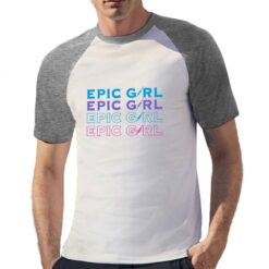 Epic Girl t-shirt bicolor personalizzata uomo digitalshirt grigia