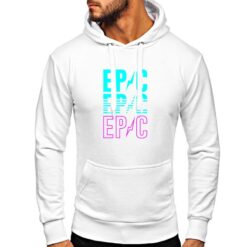 Epic felpa con cappuccio personalizzata uomo digitalshirt bianca