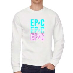 Epic felpa senza cappuccio personalizzata uomo digitalshirt bianca