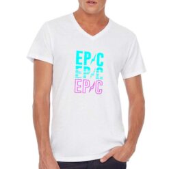 Epic t-shirt scollo a v personalizzata uomo digitalshirt bianca